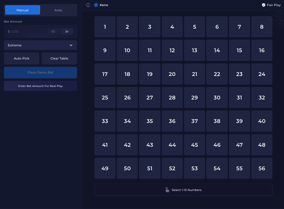 Rainbet Originals Keno